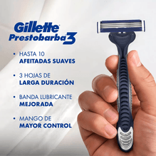 Máquina De Afeitar Gillette Prestobarba 3 Descartable 8 Uds