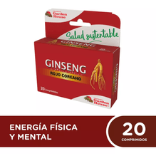 Ginseng Rojo Coreano Garden House Energía 20 Comprimidos