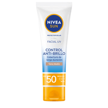 Protector Solar Facial Nivea Anti-brillo Fps50 Tono Medio 50ml