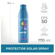 Dermaglós Protector Solar Fps50 Spray Continuo 170 Ml