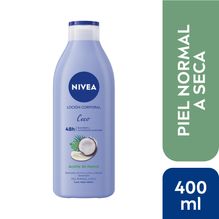 Loción corporal NIVEA Coco o Vainilla Rápida Absorción Piel normal a seca x 400 ml
