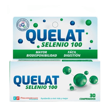 Quelat Selenio 100 Minerales Suplemento Antioxidante 30 Comprimidos