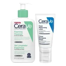 Combo Cerave Limpiador Espumoso + Locion Rostro Noche