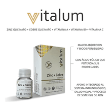 Zinc + Cobre Vitalum Complex Anti Acne 30 Capsulas