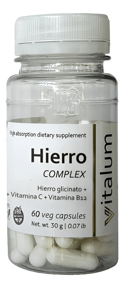 Vitalum Hierro Complex Vitaminas B y C x 60 Caps - FarmaPlus