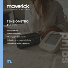 Tensiometro Digital De Brazo Maverick T-usb Recargable Usb