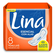 Lina Toallitas Higienicas Fem Esencial Con Alas 8 Unidades