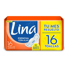 Lina Toallitas Higiénicas Fem Esencial Con Alas 16 Unidades