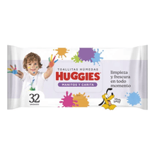 Toallitas Húmedas Huggies Manitos Y Carita 32 Unidades