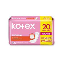 Protectores Diarios Kotex Esencial 100 Unidades