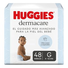 Pañales Huggies Dermacare Talle G De 9 A 12,5 Kg 48 Unidades
