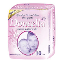 Apósitos Post Parto Doncella Descartables 10 Unidades