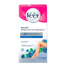Bandas De Cera Depilatorias Veet Easy-gel Piel Sensible 12u