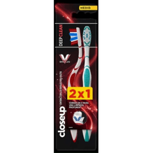 Cepillo De Dientes Close Up Deep Clean Medio Pack 2 Unidades