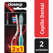 Cepillo De Dientes Close Up Deep Clean Medio Pack 2 Unidades