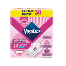 Toalla Nosotras Cur-V Clásica Suave 30 Unidades
