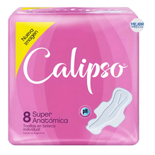 Toallitas Femeninas Calipso Super Anatómica 8 Unidades