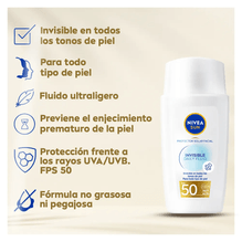 Protector Solar Facial Nivea Sun Fluido Fps 50+ 40ml