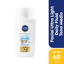 Nivea Sun Ultra Light Daily Fluid Tono Medio Fps 50+ X 40 Ml