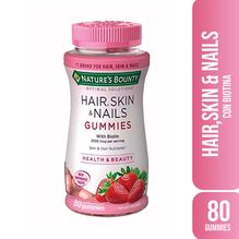 Nature's Bounty Hair Skin Nails Cabello Piel Uñas 80 Gomitas