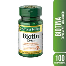 Nature's Bounty Biotin Biotina 1000mcg 100 Comprimidos