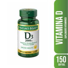 Nature's Bounty Vitamina D3 50mcg 2000ui 150 Capsulas