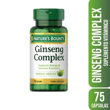 Nature's Bounty Ginseng Complex con Vitamina B12 75 Cápsulas