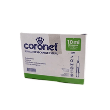Coronet Jeringa Descartable 10ml Con Aguja 40/8 X 100