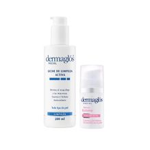 Kit Facial Dermaglós Leche De Limpieza + Serum Ectoína