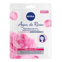 Mascarilla Facial De Tela Nivea Rose Care Hidratante 1 Unidad