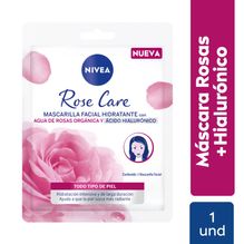 Mascarilla Facial De Tela Nivea Rose Care Hidratante 1 Unidad