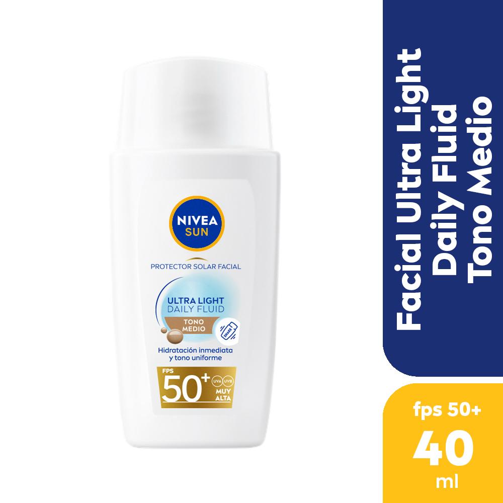 Nivea en Farmaplus Sun Ultra Light Daily Fluid Tono Medio Fps 50+