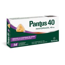 Pantus 40mg Reduce la cantidad de ácido producido por el estómago14 comprimidos