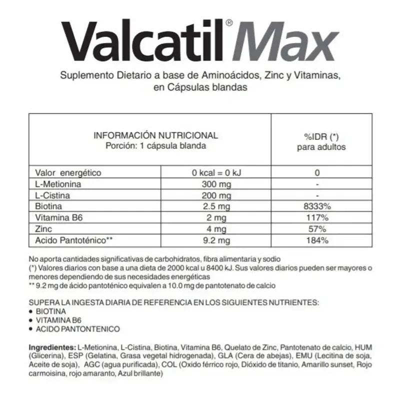 Valcatil Max Caída Del Cabello Panalab 120 Cápsulas Blandas-1765216844570