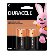 Pilas Alcalinas Duracell tipo C Blister de 2 Unidades