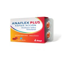 Anaflex Plus Analgésico antiinflamatorio x 8 Cápsulas blandas