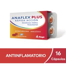Anaflex Plus Analgésico antiinflamatorio x 16 Cápsulas blandas