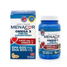Menacor Omega 3 Aceite de Pescado Puro x 60 Cápsulas