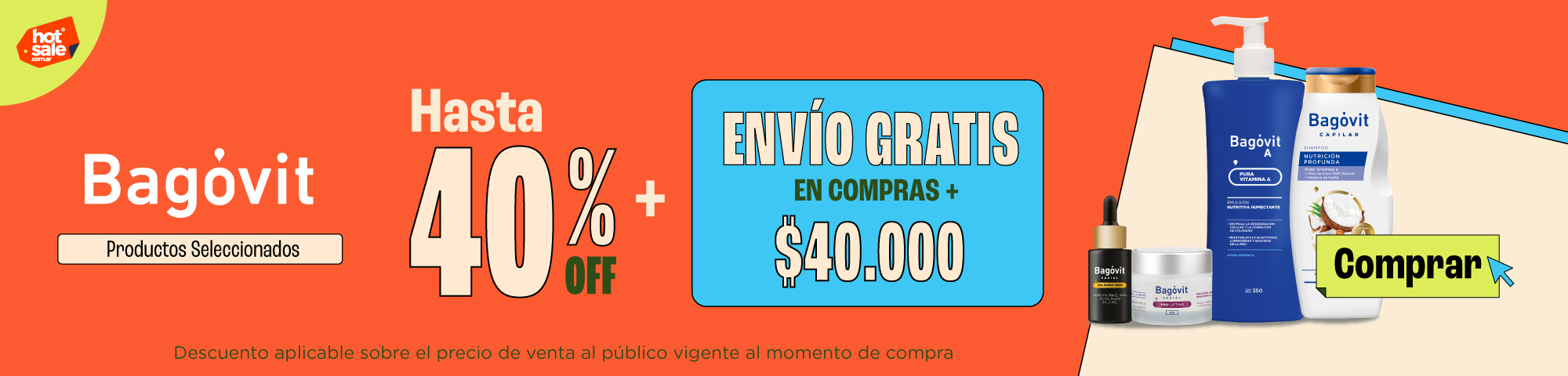 Descuento de hasta 40% en productos Bagovit para el cuidado de la piel y el cabello