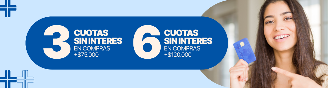 Hasta 6 cuotas sin interés en compras seleccionadas