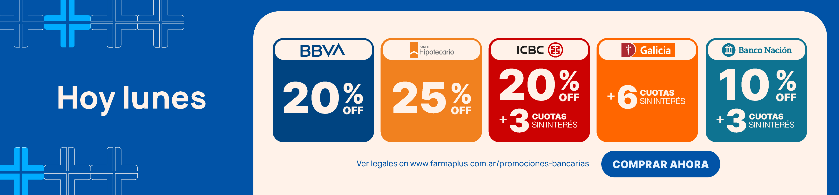 Reintegros de hasta 25% y cuotas sin interés con bancos como BBVA, ICBC, BNA y GALICIA