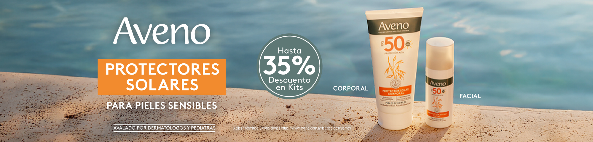 Aveno Solares con hasta 30% de descuento en protectores solares en Farmaplus