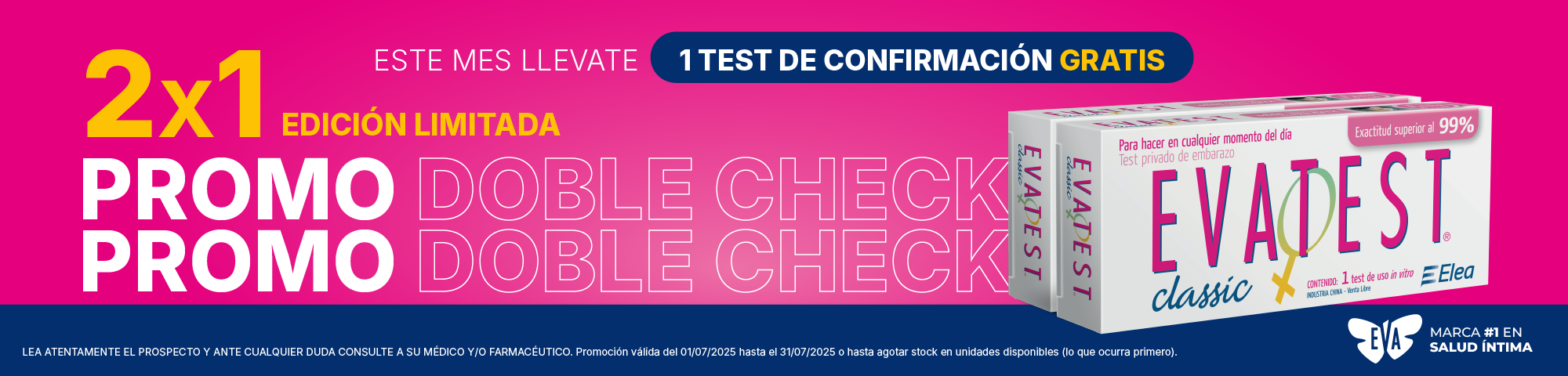 Evatest con hasta 2x1 en test de embarazo de alta precisión
