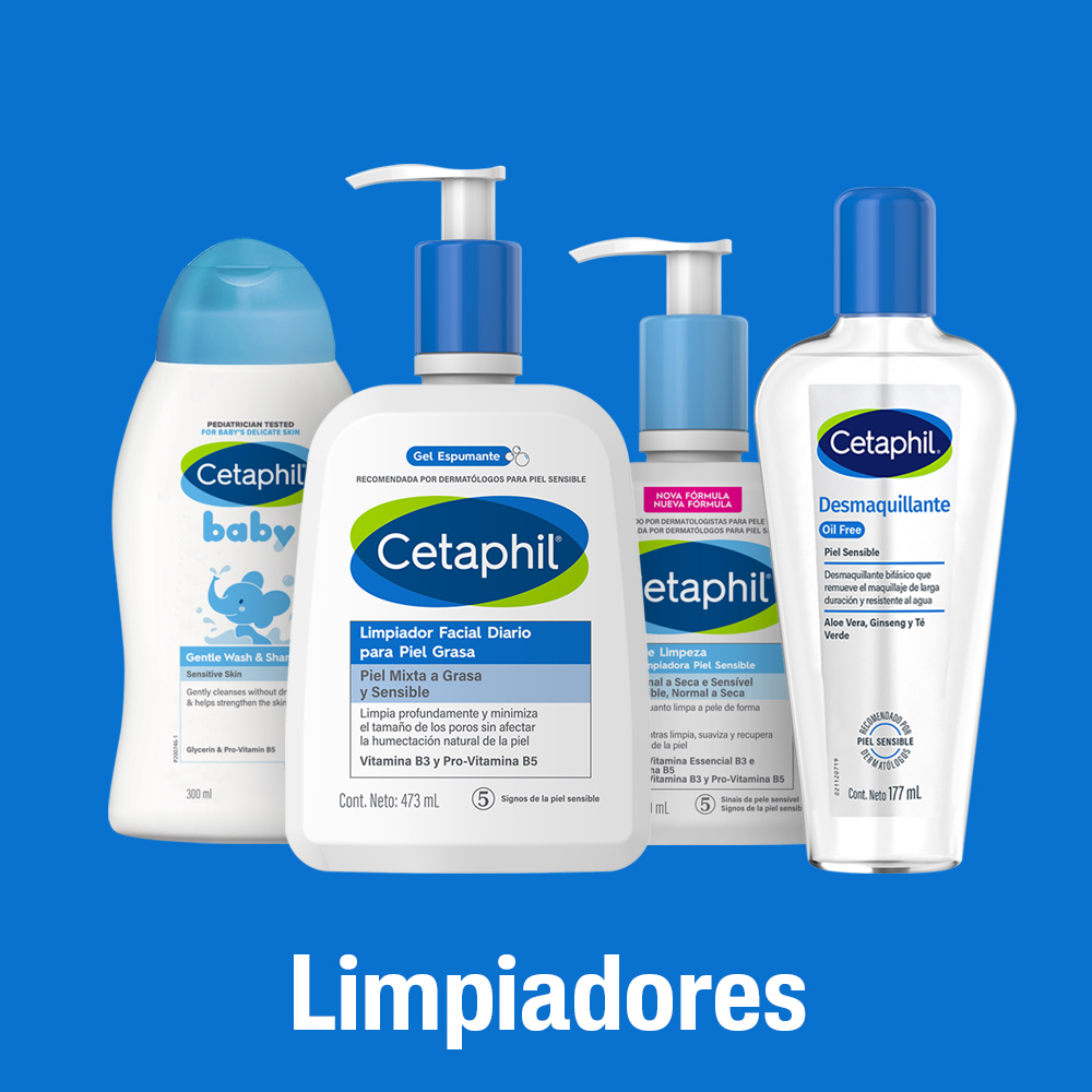 Imagen de la línea de limpiadores Cetaphil para piel sensible