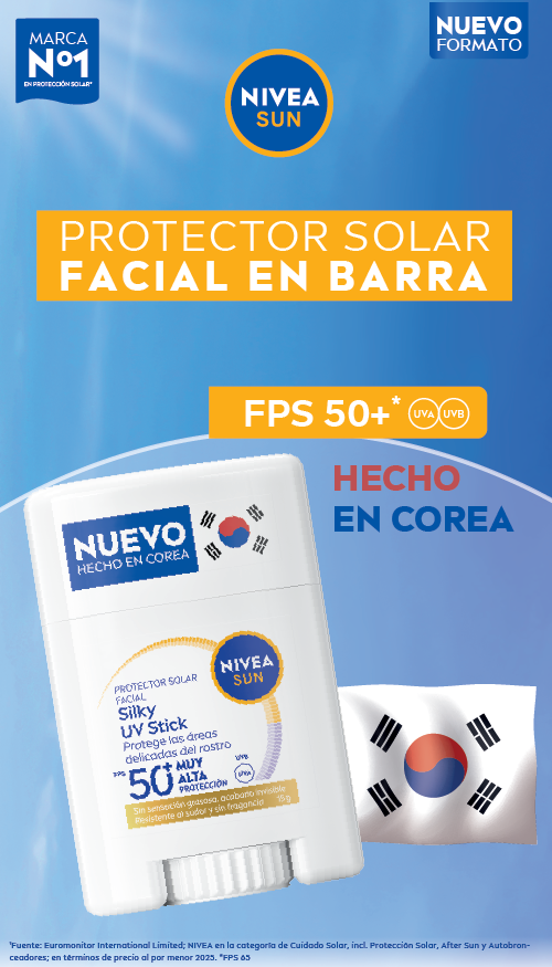Protector Solar Facial Nivea Sun en Barra FPS 50 con acabado invisible y resistente al agua en FarmaPlus