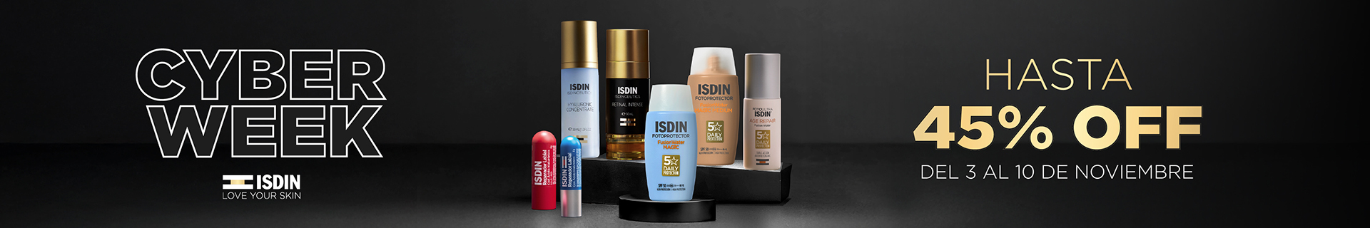 Cyber Week ISDIN con hasta 45% OFF en productos para el cuidado facial y corporal